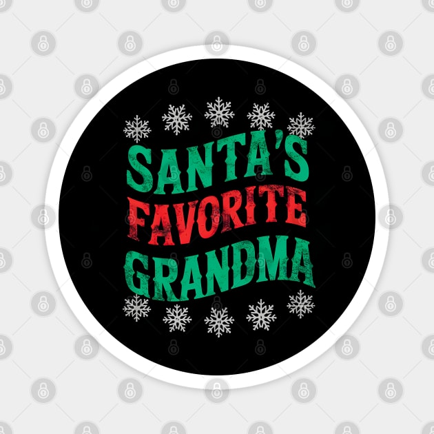 Santa 's favorite grandma | grandma lover Magnet by T-shirt US